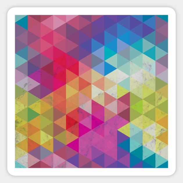 Geometric Fractal Triangles Rainbow Sticker by Tobe_Fonseca